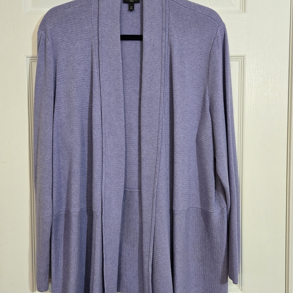 Talbots Soft Purple Open Front Cardigan - Picture 2 of 9